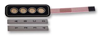 APEM AC3559 Keypad, 1 x 4, Matrix, Polymer, 100 mA, 30 V