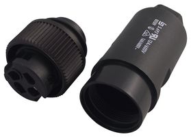 BINDER 99-4221-110-04 Circular Connector, Miniature Circular Connector, 693 Series, Cable Mount Plug, 4 Contacts