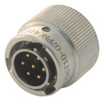 AMPHENOL LTD 62GB-56T10-07PN(416) Circular Connector, 62GB Series, MIL-DTL-26482 Series, Straight Plug, 7 Contacts, Solder Pin