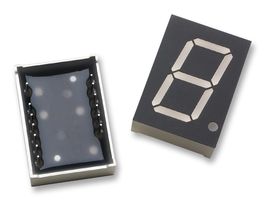 BROADCOM HDSP-C8Y1 7 Segment LED Display, Yellow, 20 mA, 2.15 V, 3.8 mcd, 1, 20.4 mm