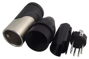 AMPHENOL AUDIO AX5M XLR Connector, 5 Contacts, Plug, Cable Mount, Silver Plated Contacts, Metal Body, AX