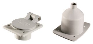 HUBBELL WIRING DEVICES HBL61CM65 Power Entry Connector, Standard Power Entry, 20 A, Grey, Nylon (Polyamide) Body, 125 V