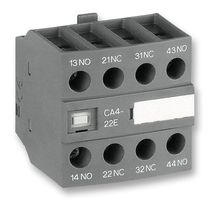 ABB 1SBN010140R1040 Contact Block, Front, 4NO, 6 A, 690 V, 4 Pole, Screw
