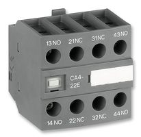ABB 1SBN010140R1022 Contact Block, Front, 2NO+2NC, 6 A, 690 V, 4 Pole, Screw