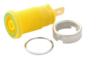 HIRSCHMANN TEST AND MEASUREMENT 972355188 Banana Test Connector, 4mm, Receptacle, Panel Mount, 25 A, 1 kV, Gold Plated Contacts