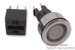 APEM A1PCA1Y1220J303 Industrial Pushbutton Switch, A1 Series, 22 mm, SPDT, Momentary, Flush, Natural