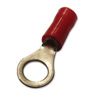 TE CONNECTIVITY - AMP 130014 Ring Tongue Terminal, M5, #10, 16 AWG, 1.42 mm², PLASTI-GRIP, Red