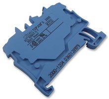 WAGO 2000-1204 DIN Rail Mount Terminal Block, 2 Ways, 24 AWG, 16 AWG, 1.5 mm², Clamp, 13.5 A
