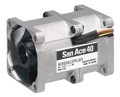 SANYO DENKI 9CRE0412P5J03 DC Axial Fan, 12 V, Square, 40 mm, 56 mm, Ball Bearing, 31.8 CFM