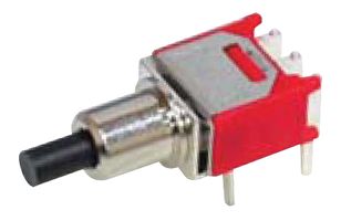 MULTICOMP PRO MC8MS9P1B06M6RES Pushbutton Switch, SPST, Off-(On), Plunger, Black