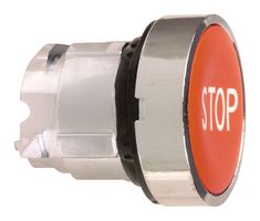 SCHNEIDER ELECTRIC ZB4BA434 Switch Cap, XB4 Series Non-Illuminated Pushbutton Switches, Red, Harmony Series