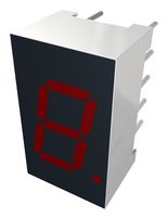 LUMEX LDS-A356RI 7 Segment LED Display, Red, 10 mA, 1.7 V, 6 mcd, 1, 7.62 mm
