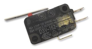 OMRON ELECTRONIC COMPONENTS D3V-162-1A4 Microswitch, Miniature, Lever, SPDT, Solder, 16 A