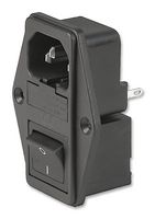 SCHURTER 4304.6092 Un-Filtered IEC Power Entry Module, IEC C14, C18, General Purpose, 10 A, 250 VAC, 2-Pole Switch