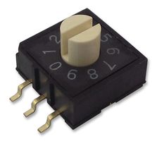 MULTICOMP PRO MCRM3MAF-10R-V-B Rotary Coded Switch, Surface Mount, 10 Position, 24 VDC, BCD, 25 mA