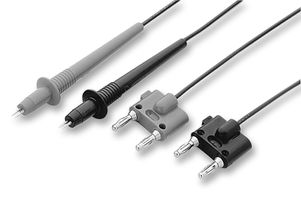 KEITHLEY 5805-AU Test Lead Set, Test Tip Probe, 4mm Stackable Double Banana Plug, Black, Red, 900 mm