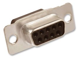 AMPHENOL COMMUNICATIONS SOLUTIONS 865609SLTLF. D Sub Connector Housing, 9 Ways, D Sub, DE, 8656, Receptacle, Steel Body