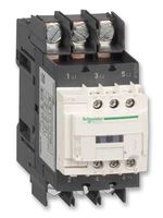 SCHNEIDER ELECTRIC LC1D40AD7 Contactor, LC1D, 40 A, DIN Rail, 600 VAC, 3PST-NO, 3 Pole, 30 hp