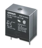 ARATAS G4W1112PUSTV8 DC12 General Purpose Relay, G4W Series, Power, Non Latching, SPST-NO, 12 VDC, 15 A