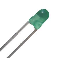 KINGBRIGHT L-934GD LED, Low Power, Green, Through Hole, T-1 (3mm), 20 mA, 2.2 V, 568 nm