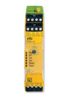 PILZ 751104 Safety Relay, 24 VDC, 3PST-NO, DIN Rail, 6 A, Spring Clamp