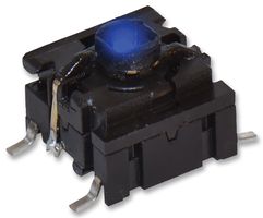 MULTIMEC 5GSH93502 Tactile Switch, 5G Series, Top Actuated, Surface Mount, Plunger for Cap, 350 gf, 50mA at 24VDC