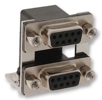 NORCOMP 178-015-513R491 Stacked D Sub Connector, Dual Port, Upper - Receptacle / Lower - Receptacle, DA, 15 Contacts