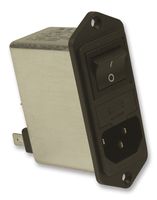 SCHAFFNER - TE CONNECTIVITY FN282-10-06 Filtered IEC Power Entry Module, IEC C14, General Purpose, 10 A, 250 VAC, 2-Pole Switch