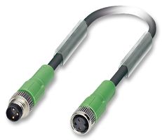 PHOENIX CONTACT 1681907 Sensor Cable, PUR, M8 Plug, M8 Receptacle, 3 Positions, 300 mm, 11.8 "