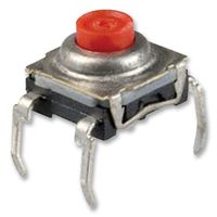 C&K COMPONENTS KSA0M332LFT Tactile Switch, KSA Series, Top Actuated, Through Hole, Round Button, 130 gf, 10mA at 32VDC