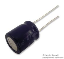 PANASONIC ECEA0JN471X Electrolytic Capacitor, 470 µF, 6.3 V, ± 20%, Radial Leaded, 2000 hours @ 85°C