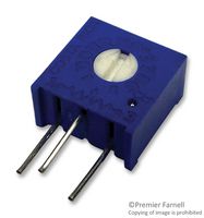 BOURNS 3329H-1-252LF Trimmer, Single Turn, Cermet, Top Adjust, 2.5 kohm, Through Hole, 1 Turns