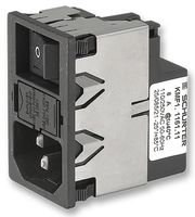 SCHURTER KMF1.1163.11 Filtered IEC Power Entry Module, IEC C14, Medical, 6 A, 250 VAC, 2-Pole Switch