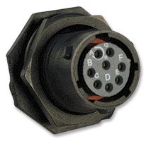 SOURIAU-SUNBANK / EATON UTS712E8S Circular Connector, Standard Circular Connector, Souriau Trim Trio UTS Series, Jam Nut Receptacle