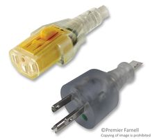 SCHURTER 6051.2121 Mains Power Cord, NEMA 5-15P to IEC 60320 C13, 3 m, 13 A, 125 VAC, White