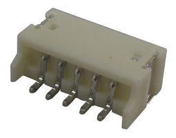 JST / JAPAN SOLDERLESS TERMINALS S5B-ZR-SM4A-TF(LF)(SN) Pin Header, Wire-to-Board, 1.5 mm, 1 Rows, 5 Contacts, Surface Mount, ZH
