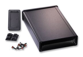 HAMMOND 1457N1201BK Metal Enclosure, Watertight, Extruded, EMI / RFI, Anodised, IP54, Small, Extruded Aluminium, 120 mm