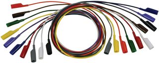 POMONA 6356-36 Test Lead Set, Alligator Clip to Alligator Clip, 70 V, 5 A, 914.4 mm, 10 Leads