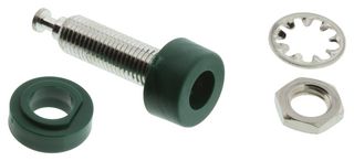 POMONA 1581-5 Banana Jack, Panel Mount, Tin-Plated, Green