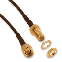 AMPHENOL RF 135110-01-M0.50 RF / Coaxial Cable Assembly, 19.69 ", 500 mm, RG316, SMA Straight Plug, SMA Bulkhead Jack, 50 ohm