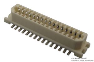 HIROSE / HRS DF9A-31S-1V(22) Mezzanine Connector, Receptacle, 1 mm, 2 Rows, 31 Contacts, Surface Mount, Phosphor Copper
