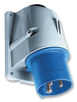 AMPHENOL SINE/TUCHEL 2CMA193314R1000 Pin & Sleeve Connector, 32 A, 250 V, Wall Mount, Plug, 2P+E, Blue