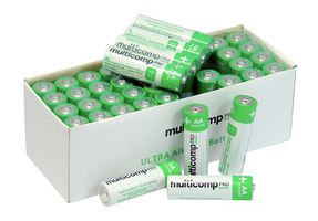 MULTICOMP PRO MP-PSG90903. Battery, 1.5 V, AA, Alkaline, 2.6 Ah, Raised Positive and Flat Negative, 40