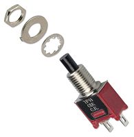 C&K COMPONENTS TP11SHZQE Pushbutton Switch, TP Series, 5 mm, SPST, Off-(On), Plunger, Black