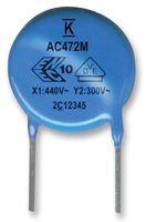 KEMET C927U152MZWDBA7317 Ceramic Suppression Capacitor, Disc, 1500 pF, ± 20%, X1 / Y2, 440 V, 300 V, Radial Leaded