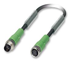 PHOENIX CONTACT 1681936 Sensor Cable, PUR, M8 Plug, M8 Receptacle, 3 Positions, 3 m, 9.8 ft