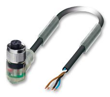 PHOENIX CONTACT 1668302 Sensor Cable, PUR, 90° M12 Receptacle, Free End, 4 Positions, 5 m, 16.4 ft