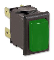 ARCOLECTRIC / BULGIN LIMITED H8351ABAAH Pushbutton Switch, 8300 Series, DPST, (On)-Off, Rectangular, Black