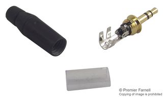 Amphenol KS3PB-AU 3,5-mm-Klinkenstecker – Stereo-Miniklinke Mit Goldkontakten