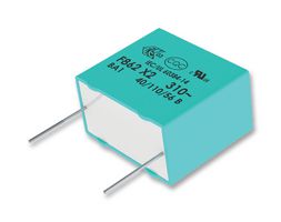 KEMET F862DP824K310ZLH0J Safety Capacitor, Metallized PP, Radial Box - 2 Pin, 0.82 µF, ± 10%, X2, Through Hole